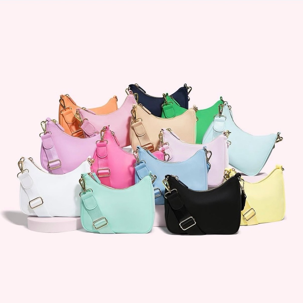 Stoney Clover Lane Classic Curved Crossbody Bag in Sky